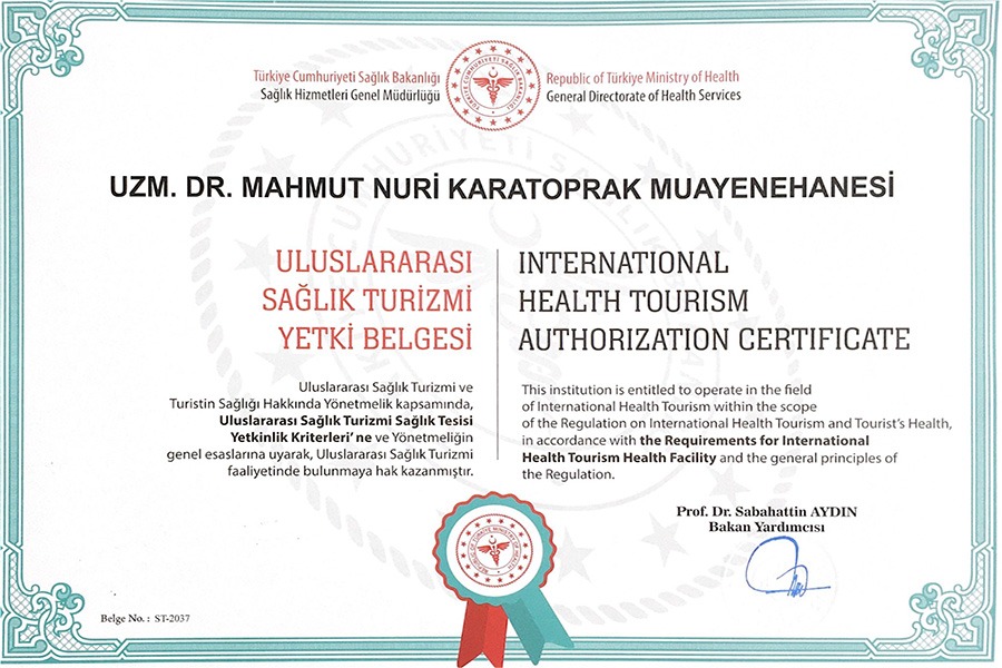 Premium Danışmanlık Referans - Uzm. Dr. Mahmut Nuri Karatoprak Muayenehanesi